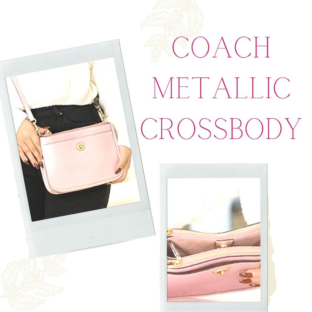 Coach metallic crossbody bag